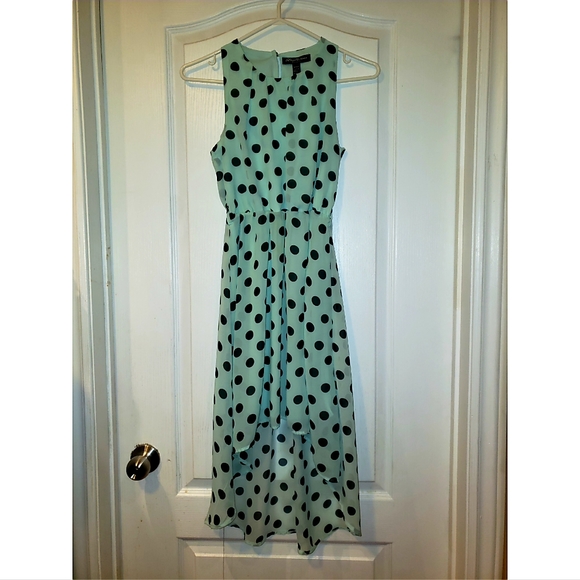 Mint Green Hi-Low Polka-Dot Dress! Size S - Picture 1 of 3